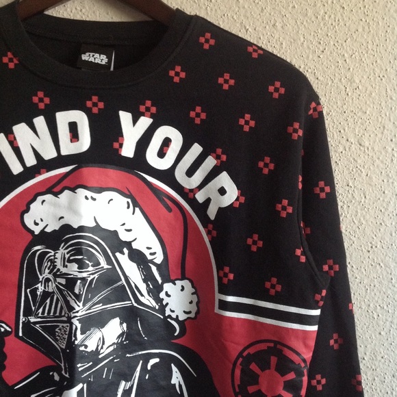 NWOT Star War Darth Vader Holiday Cheer Sweatshirt - Picture 2 of 7